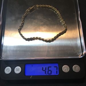 14KT 7 in Gold Rope Bracelet